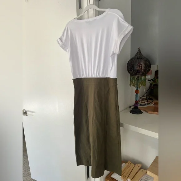 BID Veronica Beard Larsen Dress Two-tone White / Green Dress, Small - Picture 6 of 9